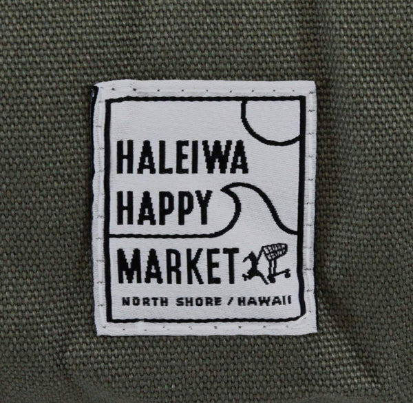 ハワイアン トートバッグ キャンバスバッグ HALEIWA アロハプリント ミニトートバッグ HLBG-1803 ハワイアン雑貨 ハワイ 雑貨 (Bオリーブ（カーキ）)