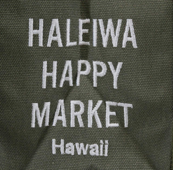 ハワイアン トートバッグ キャンバスバッグ HALEIWA アロハプリント ミニトートバッグ HLBG-1803 ハワイアン雑貨 ハワイ 雑貨 (Bオリーブ（カーキ）)